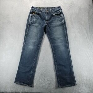 Ariat M5 Jeans Mens 34x34 Blue Slim Straight Workwear Mid Rise Construction